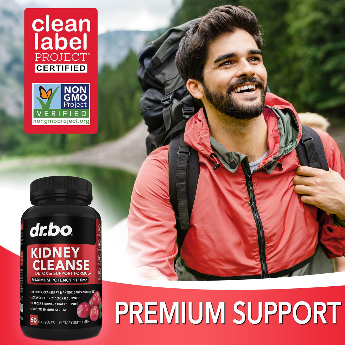 DR. BO Complément Détox avec Cranberry et herbes naturelles