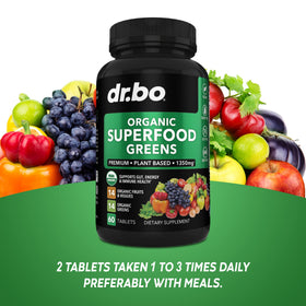 DR. BO Compléments Superfood Bio, taille des comprimés