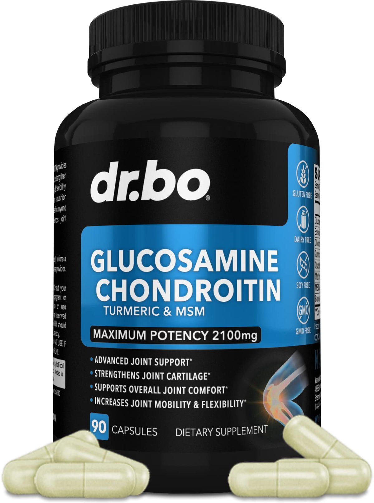 DR. BO Glucosamine Chondroïtine MSM 2100mg flacon avant
