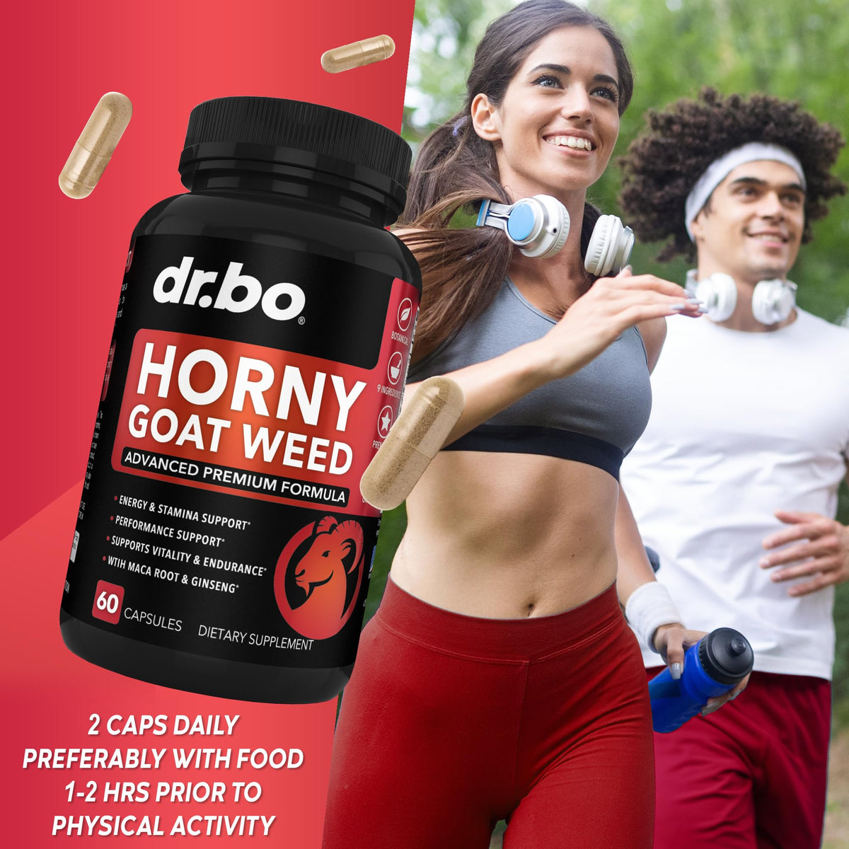 DR. BO Horny Goat Weed 1590mg - présentation des capsules