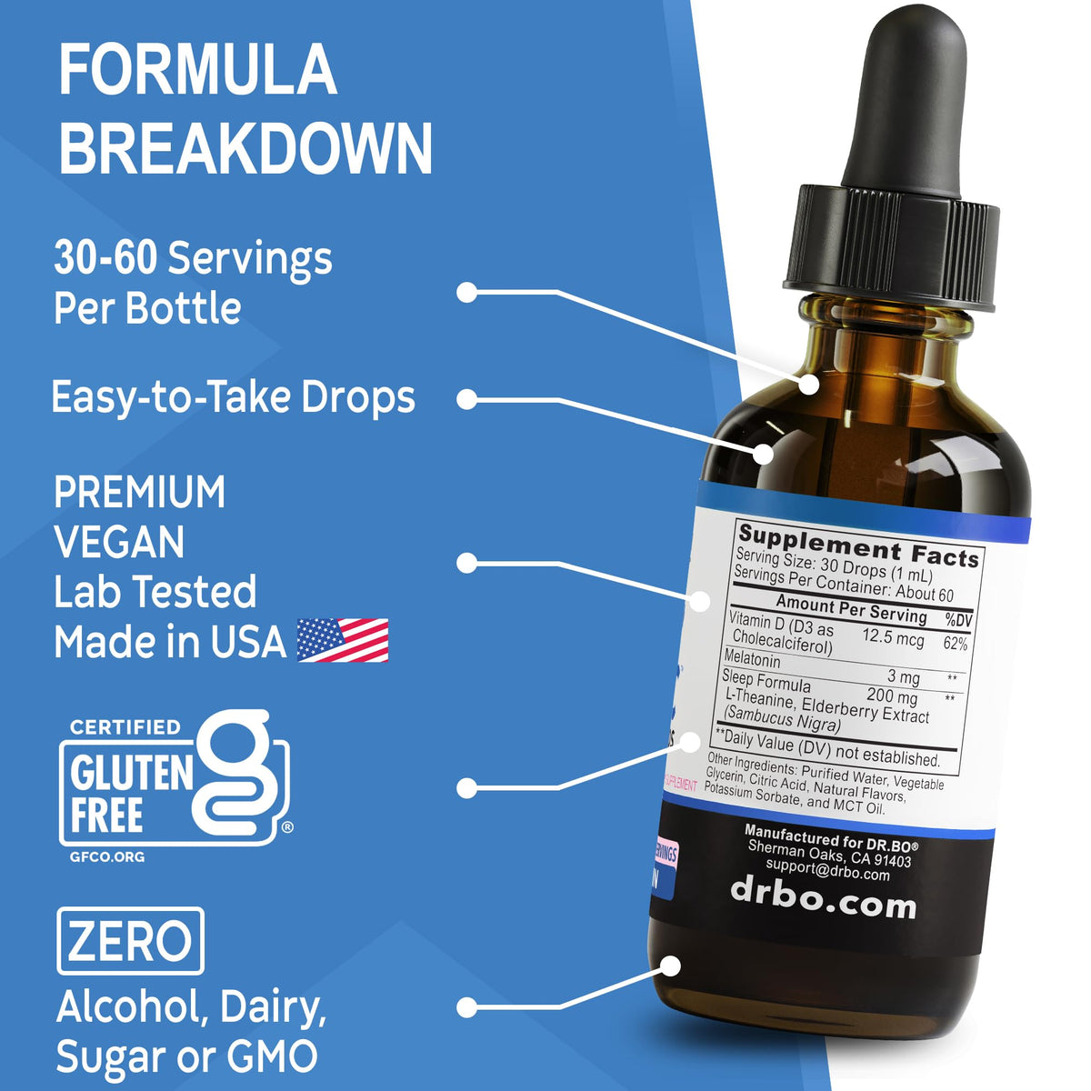 DR. BO Melatonine Liquide 3mg Saveur Baie - Environnement de nuit