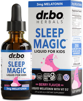 DR. BO Melatonine Liquide 3mg Saveur Baie - Flacon avant
