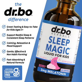 DR. BO Melatonine Liquide 3mg Saveur Baie - Gouttes en usage