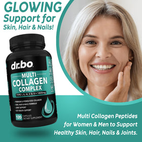 DR. BO Multi Collagen Peptides 120 Capsules - côté