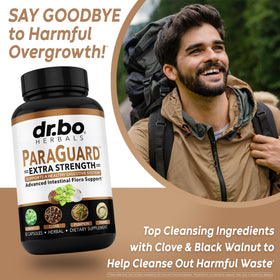 DR. BO ParaGuard Cleanse capsules ouvertes montrant le contenu