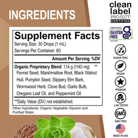 DR. BO ParaGuard Cleanse Liquide 60 ml et ses ingrédients naturels