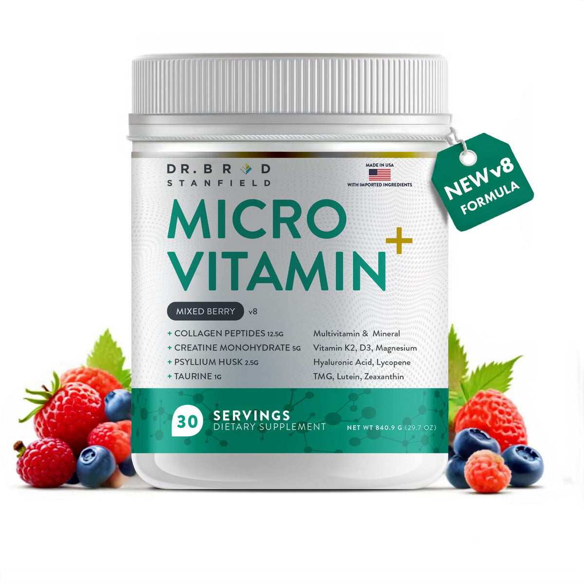 Dr Brad Stanfield multivitamine méthylée 962g face avant