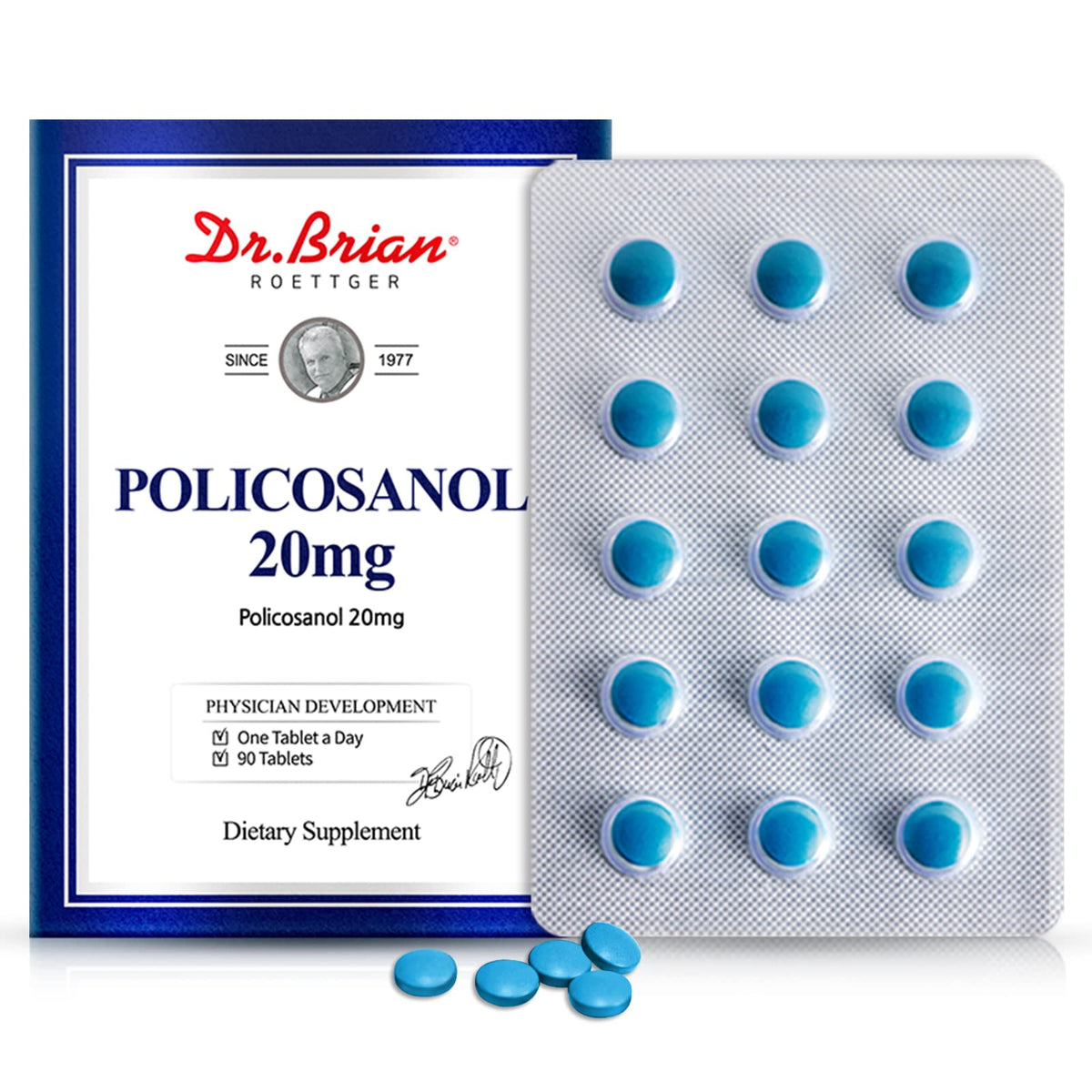 DR.BRIAN ROETTGER Policosanol 20mg boîte de 90 tablettes vue de face