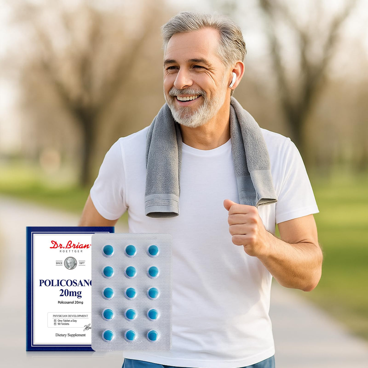 DR.BRIAN ROETTGER Policosanol 20mg vue de dessus de la boîte
