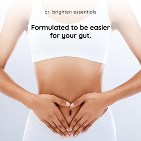 Dr. Brighten Magnesium Plus bottle with a measuring spoon