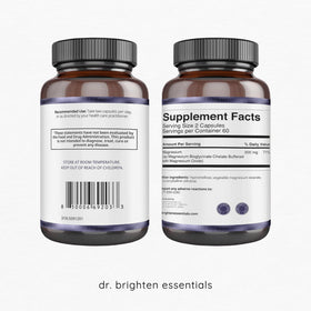 Dr. Brighten Magnesium Plus bottle with label