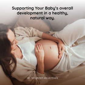 Dr. Brighten Prenatal Plus contenant ouvert avec capsules visible