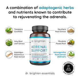 Dr. Brighten Support Surrénal sur un fond naturel