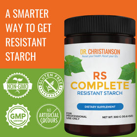 DR.CHRISTIANSON RS Complete poudre de fécule résistante 300g échantillon dans un verre