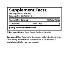 Dr Clark Store Complément Alimentaire Ornithine 500mg 100 Capsules sur fond blanc