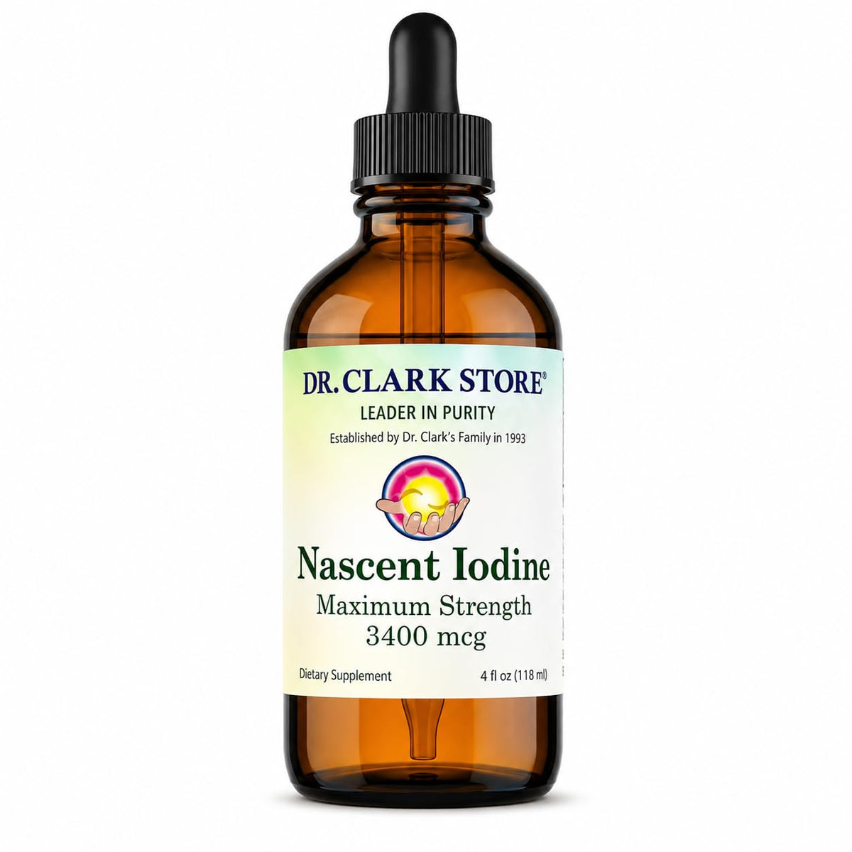Dr Clark Store Iode Blanc 4 Fl Oz bouteille vue avant