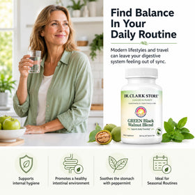 Dr Clark Store Mélange de Noix Noires Vertes 360mg capsules arrière