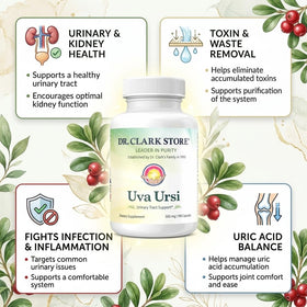 Dr Clark Store Uva Ursi 500 mg étiquette du produit