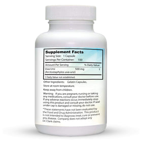 Dr Clark Store Uva Ursi 500 mg suppléments végétaux vue de côté