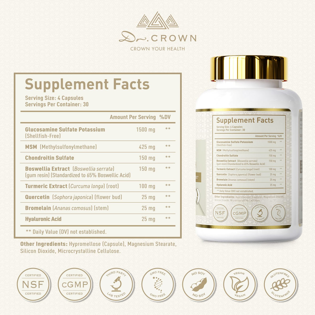 DR. CROWN chondroïtine avec ingrédients naturels