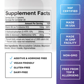 DR. EMIL NUTRITION 5-HTP Plus 200MG côté arrière