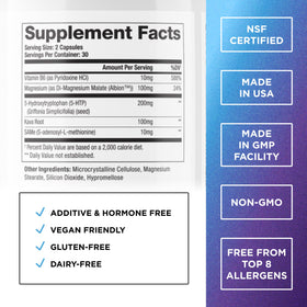DR. EMIL NUTRITION 5-HTP Plus capsules sur fond blanc