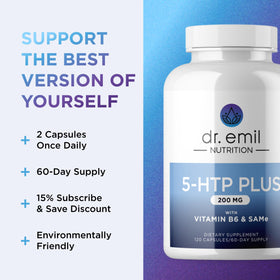 DR. EMIL NUTRITION 5-HTP Plus étiquette avec ingrédients