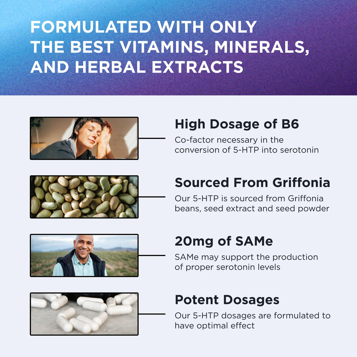 DR. EMIL NUTRITION 5-HTP Plus gélules dans un verre d'eau