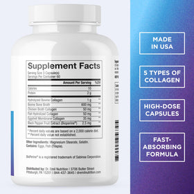 DR. EMIL NUTRITION Collagène Multi-Hydrolisé 180 Capsules - étiquette détaillée