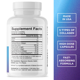 DR. EMIL NUTRITION Collagène Multi-Hydrolysé ingrédients sur l'étiquette