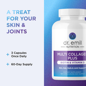 DR. EMIL NUTRITION Multi Collagène 180 capsules avec des ingrédients naturels