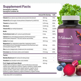 Dr. Fuhrman Multivitamine Femme 2 Mois étiquette