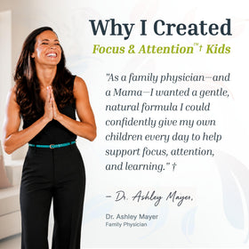 Dr. Green Mom Focus & Attention utilisé par un enfant pendant les devoirs