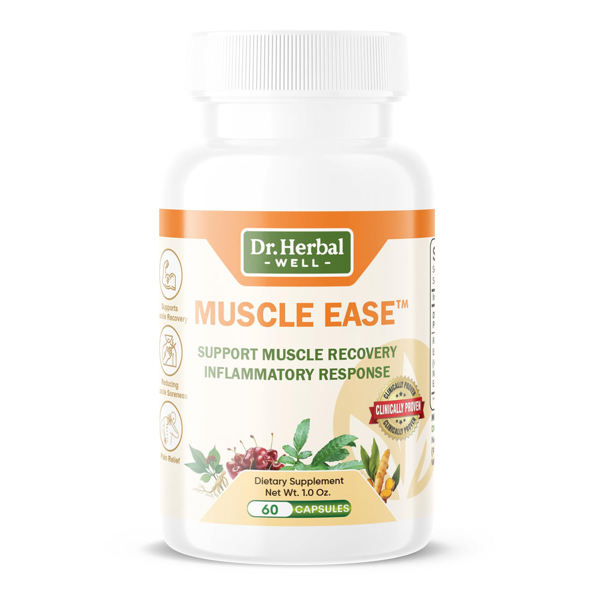 DR. HERBAL WELL Muscle Ease 60 capsules vue de face