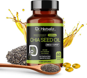 Dr. HERBALIST Huile de Graines de Chia 1600mg gélules vue avant