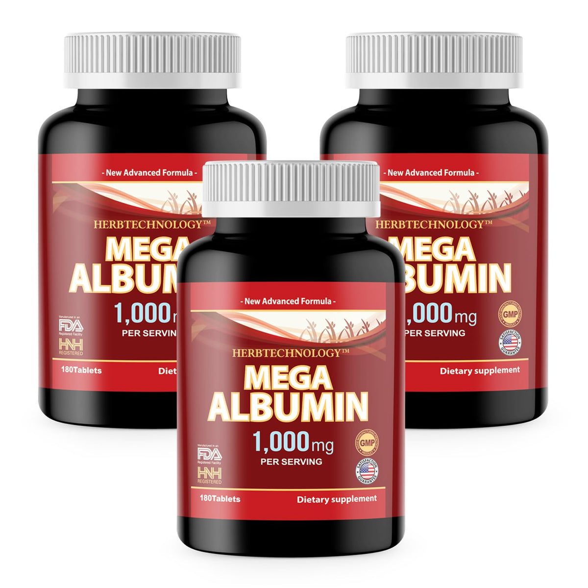 Dr.K&C Albumine 1000mg 180 comprimés vue de face