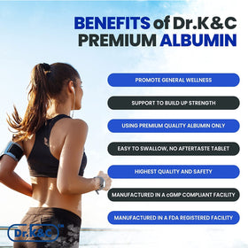 Dr.K&C Albumine 1000mg avec une cuillère pour dosage