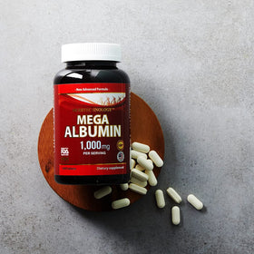 Dr.K&C Albumine 1000mg comprimés sur un fond neutre