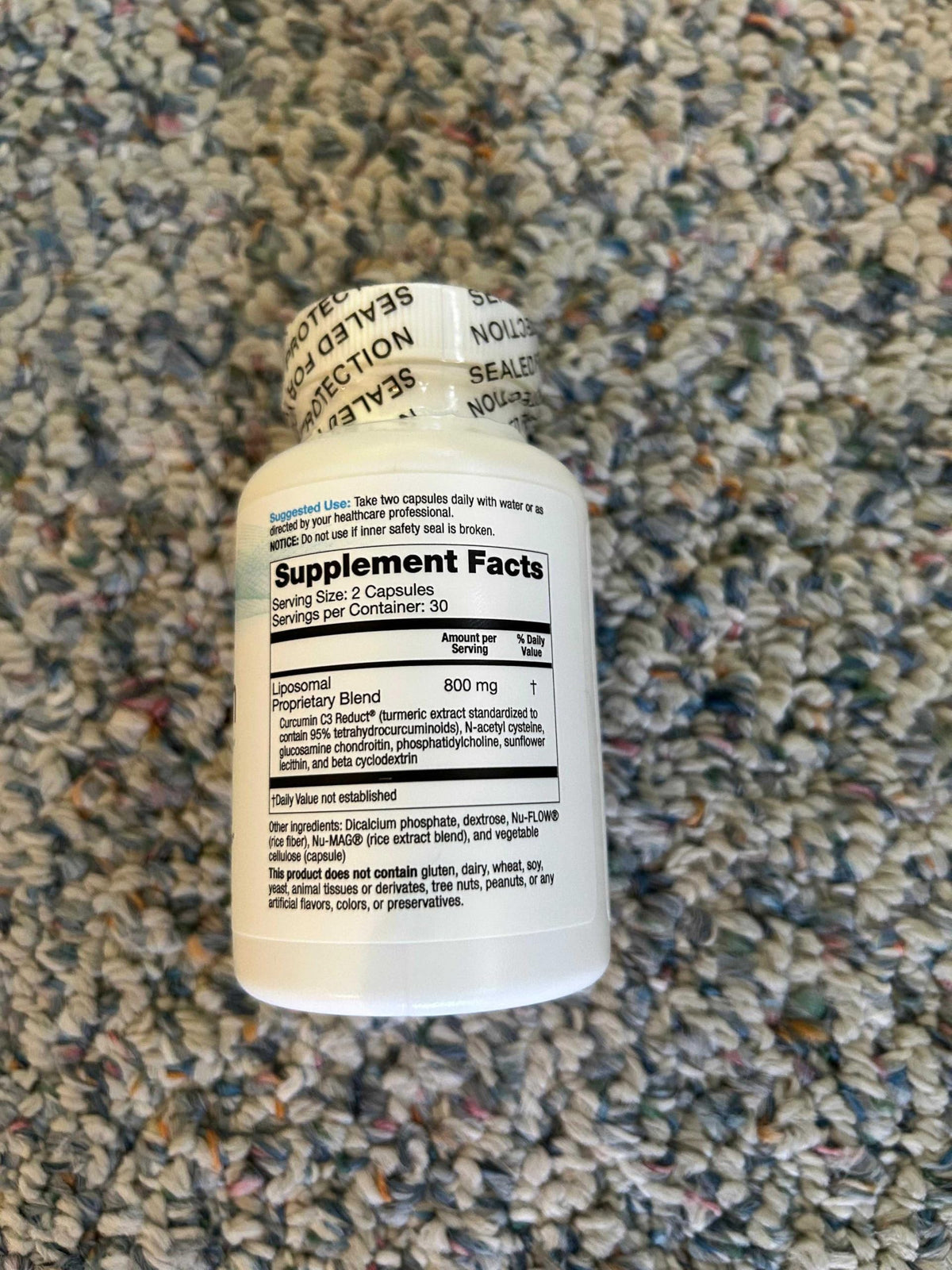 Dr Lewis Nutrition Complément Alimentaire Curcuma Liposomal 60 Capsules Végétales sur fond blanc