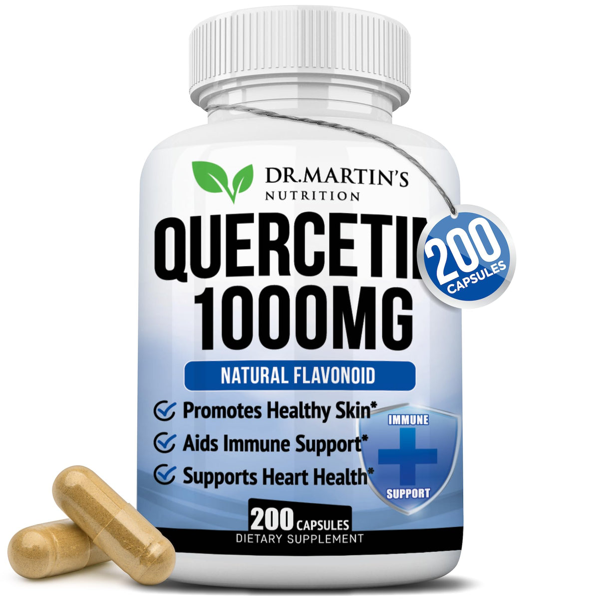 DR. MARTIN'S NUTRITION Quercétine 1000mg 200 capsules, vue de face