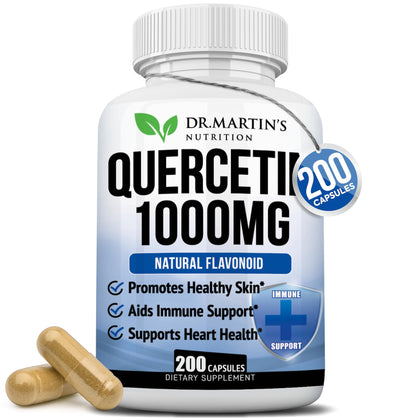 DR. MARTIN'S NUTRITION Quercétine 1000mg 200 capsules, vue de face