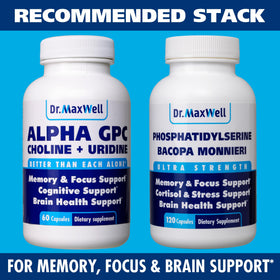 Dr. Maxwell Alpha GPC 600mg + Uridine étiquette arrière