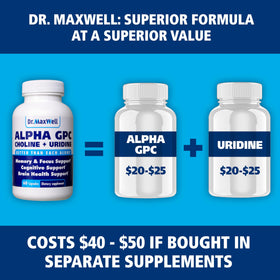 Dr. Maxwell Alpha GPC 600mg + Uridine ingrédients détaillés