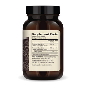 Dr. Mercola Ail Noir Fermenté 60 Capsules vue arrière