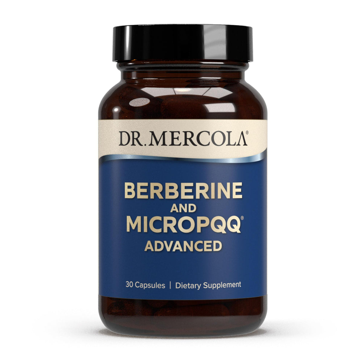 Dr. Mercola Berberine et MicroPQQ Avancé, 30 capsules, vue de face