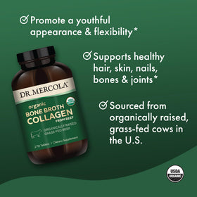 Dr. Mercola Collagène Bio 270 comprimés - comprimés en gros plan