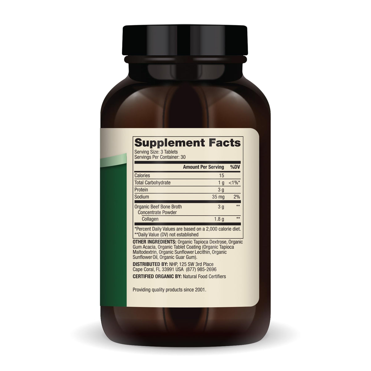 Dr. Mercola Collagène de Bouillon Osseux 90 Comprimés emballage