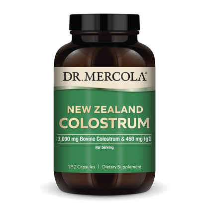 Dr. Mercola Colostrum Nouvelle-Zélande 3 000 mg 180 capsules vue de face