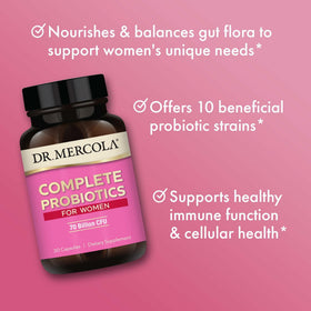 Dr. Mercola Compléments Alimentaires Probiotiques Femmes 30 Capsules - emballage