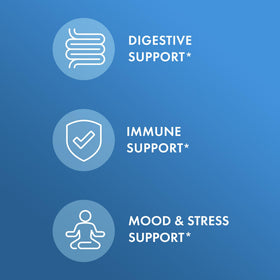Dr. Mercola Complete Afterbiotics 30 capsules with a measuring spoon